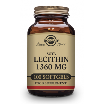 SOLGAR Lecitina de Soja 1360 mg 100 Cápsulas Blandas