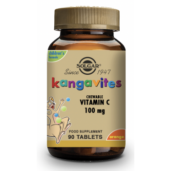 SOLGAR Kangavites Vitamina C Sabor a Naranja Natural 100 mg 90 Comprimidos Masticables