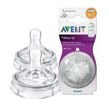 PHILIPS AVENT Tetina Natural Flujo Rápido Recién Nacido + 0 Meses