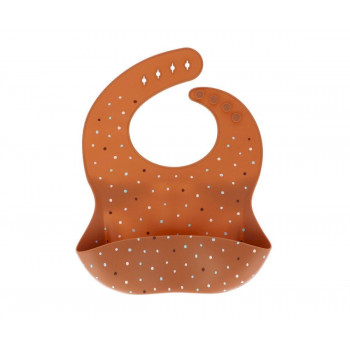 TUTETE Babero Silicona Dots Brown 1 Ud