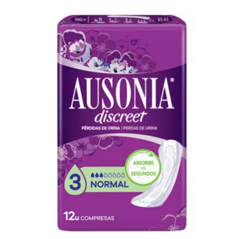 AUSONIA Absorbente Incontinencia Orina muy Ligera Discreet Normal 12 Uds