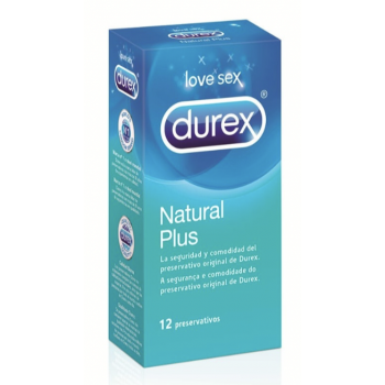 DUREX Natural Plus Preservativos 12 uds