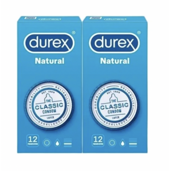 DUREX Natural Plus Preservativos 12 Uds + 12 Uds