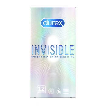DUREX Preservativos Invisible Extra Fino Extra Sensitivo 12 Uds