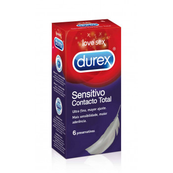 DUREX Preservativos Sensitivo Contacto Total 6 Uds