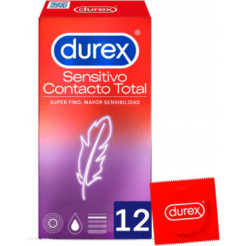 DUREX Preservativos Sensitivo Contacto Total 12 Uds