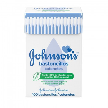 JOHNSON'S bastoncillos 100% algodón 100uds