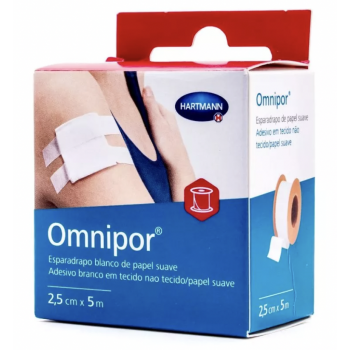 OMNIPOR Esparadrapo Hipoalérgico Papel 1 Ud 5 m x 2,5 cm