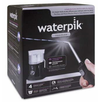 WATERPIK WP- 300 Irrigador Bucal Eléctrico Traveler Con Adaptador Viajes Black