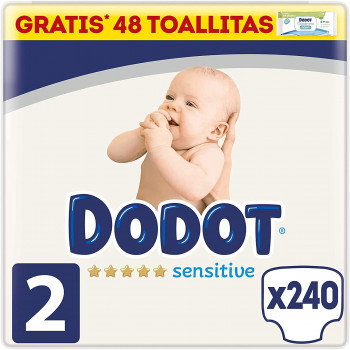 DODOT Activity Pack Pañal Infantil Talla 2 (3-6 kg) 40 Uds