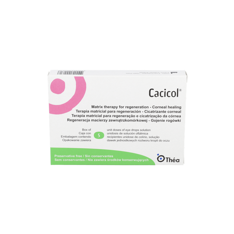 CACICOL Solución Oftálmica Estéril Cicatrizante Corneal 5 Unidosis