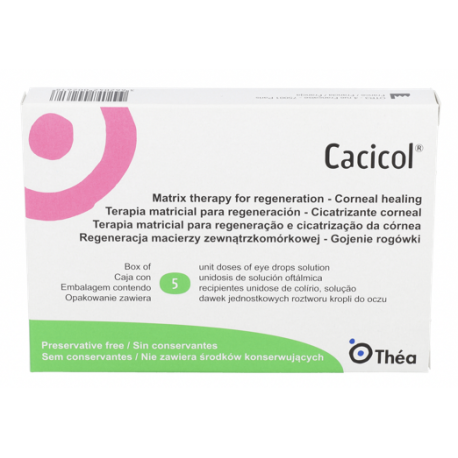 CACICOL Solución Oftálmica Estéril Cicatrizante Corneal 5 Unidosis