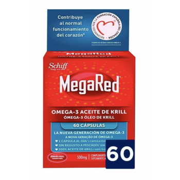 MEGARED 500 Omega 3 Aceite de Krill 60 Cápsulas