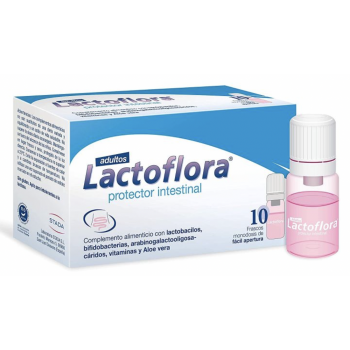 LACTOFLORA Protector Intestinal Adulto 10 Viales 7 ml Sabor Fresa