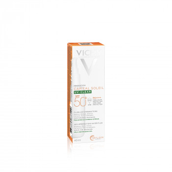 VICHY Capital Soleil UV-Clear Fluido Fotoprotector Diario Antiimperfecciones SPF50 40ml