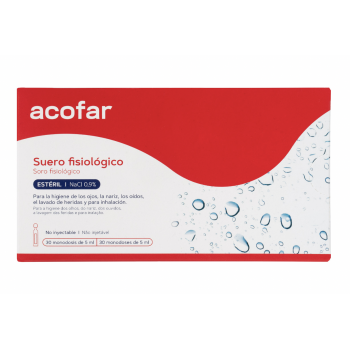 ACOFAR Suero Fisiológico Estéril 30 Monodosis 5 ml