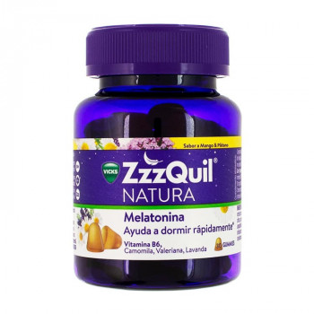 ZZZQUIL NATURA Melatonina sabor a mango y plátano 30gummies