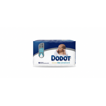 DODOT Pro- Sensitive+ Pañal Infantil Talla 2 (4-8 Kg) 34 Unidades