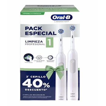 ORAL-B Pack Especial Limpieza Profesional Cepillo Dental Eléctrico 2 Unidades