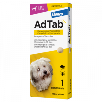 ADTAB Antiparasitario Perro Hasta 5,5 Kg 1 Comprimido