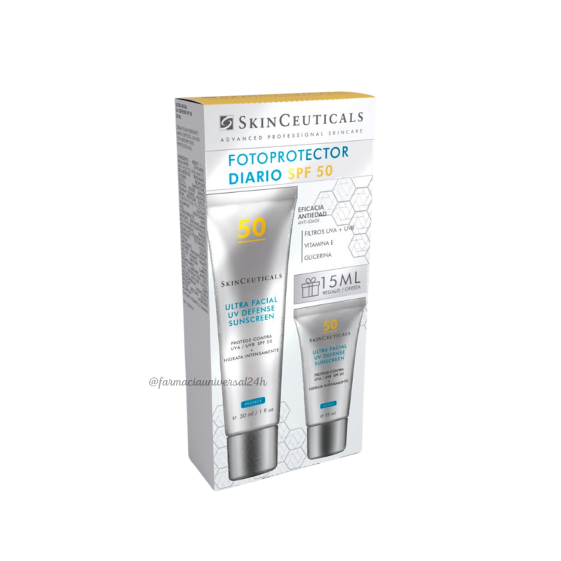 SKINCEUTICALS Pack Ultra Facial UV Defense SPF 50 30 ml + Regalo Solar 15 ml