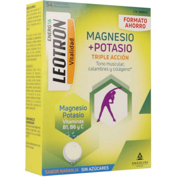 LEOTRON Magnesio + Potasio 54 Comprimidos Efervescentes