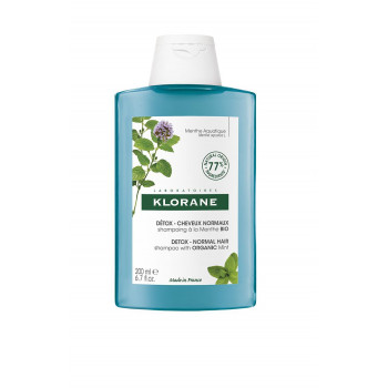 KLORANE Champú Detox a la Menta Acuática Bio 200 ml