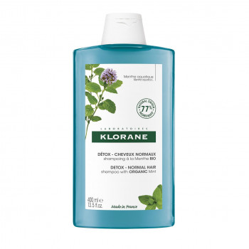 KLORANE Champú Detox a la Menta Acuática Bio 400 ml