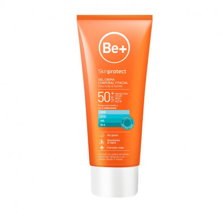 BE+ Skinprotect gel-crema corporal y facial SPF50+ 100ml