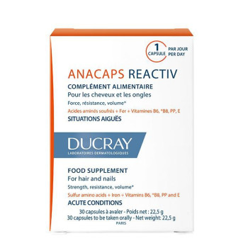 DUCRAY Anacaps Reactiv Complemento Alimenticio 30 cápsulas