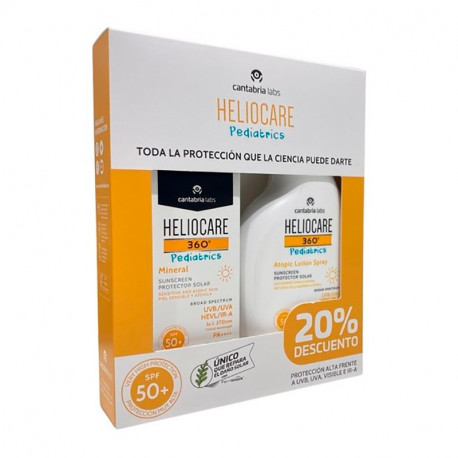 HELIOCARE 360 Pack Pediatrics Mineral SPF 50+ + Atopic Lotion Spray SP