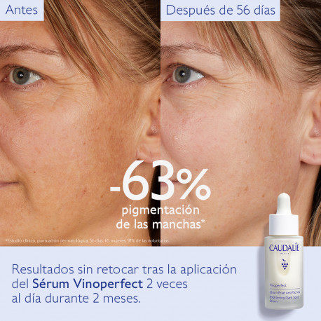 CAUDALIE Vinoperfect pack sérum antimanchas 30ml + crema solar facial SPF50+ 25ml