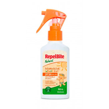 REPEL BITE Natural Fotoprotector con Citronela Infantil 2 en 1 Spf 50 100 ml