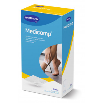 MEDICOMP Compresas Tejido No Tejido Estériles 10 x 20 cm 25 x 2 Sobres