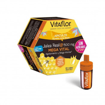 VITAFLOR Jalea Real Mega Vital sin Azúcares 20 viales