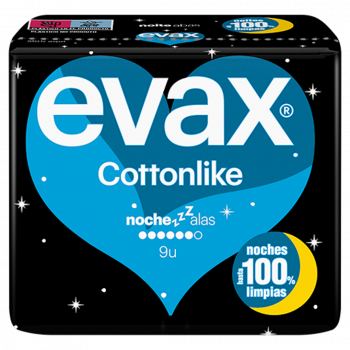 EVAX Cottonlike Noche con Alas 9 uds