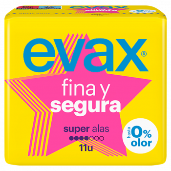 EVAX Compresa Fina y Segura Super Alas 11 uds