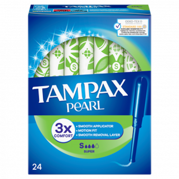TAMPAX Pearl Super Tampones con Aplicador 24 uds