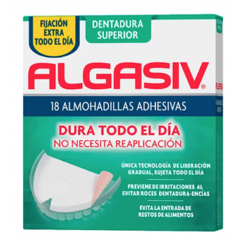 ALGASIV Almohadillas Adhesivas Prótesis Superiores 18 uds