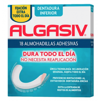 ALGASIV Almohadillas Adhesivas Prótesis Inferiores 18 uds