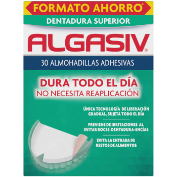 ALGASIV Almohadillas Adhesivas Prótesis Superiores 30 uds