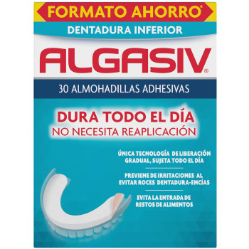 ALGASIV Almohadillas Adhesivas Prótesis Inferiores 30 uds