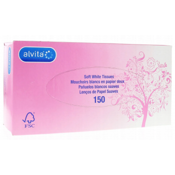 ALVITA Pañuelos Blancos Suaves Caja 150 uds