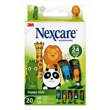 3M NEXCARE Active Happy Kids Animals 20 uds