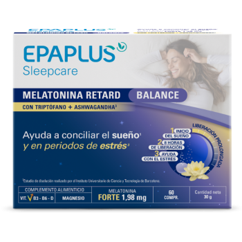 EPAPLUS Melatonina Retard Balance con triptófano 60 comprimidos