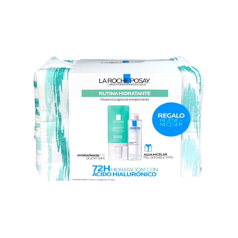LA ROCHE POSAY Pack Hydraphase HA Ligera + Agua Micelar piel sensible + Neceser