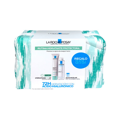 LA ROCHE POSAY Pack Hydraphase UV SPF 25 Ligera + Agua Micelar piel sensible + Neceser