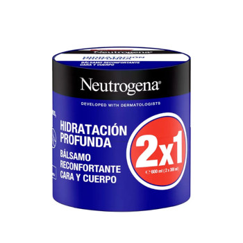 NEUTROGENA Duplo Bálsamo reconfortante cara y cuerpo hidratación profunda 2x300 ml