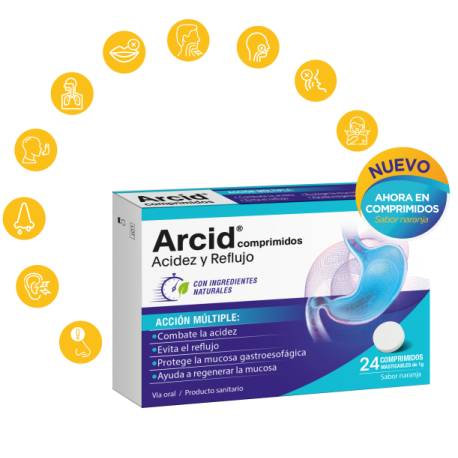 ARCID Acidez y Reflujo 24 Comprimidos Masticables