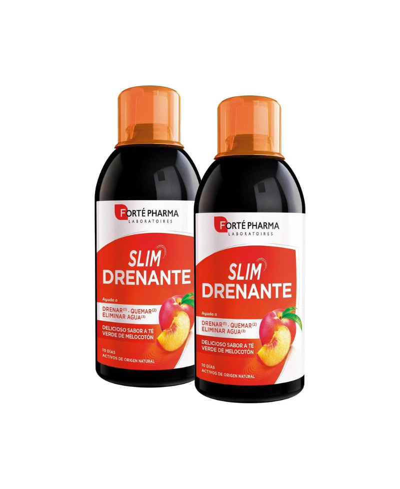 FORTE PHARMA Pack slim drenante melocotón 2 x 500 ml